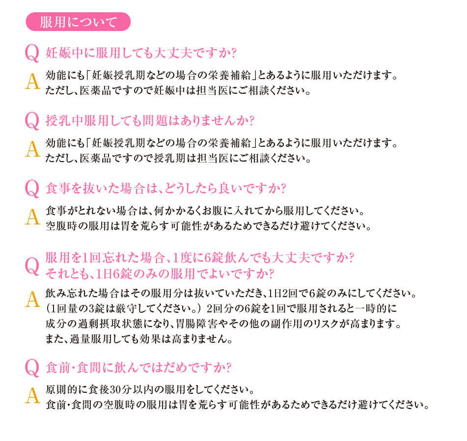 服用について