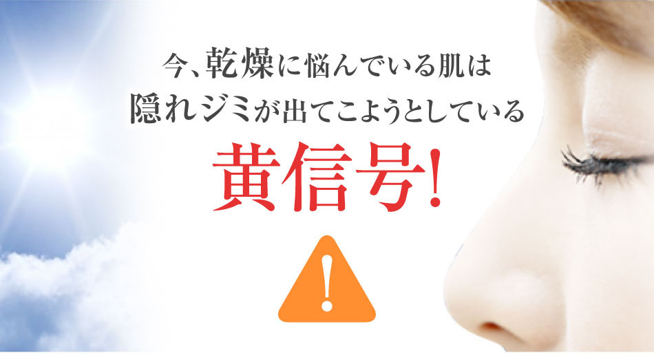 今、くすみや乾燥に悩んでいる肌は隠れジミが出てこようとしている黄信号!