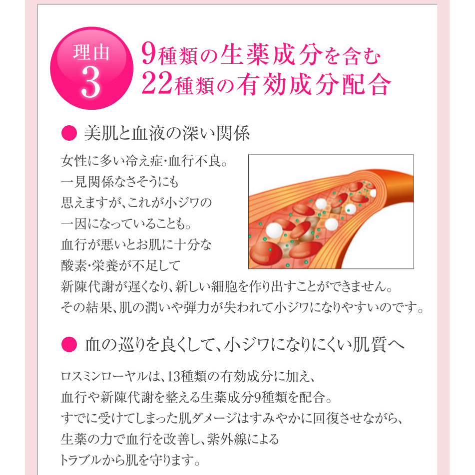 理由39種類の生薬成分を含む22種類の有効成分配合