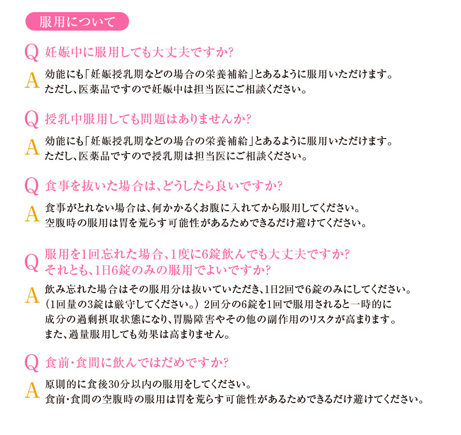 服用について